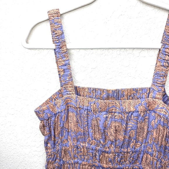 Cleobella Jolene Purple and Orange Printed Midi Dress Small - Picture 11 of 14